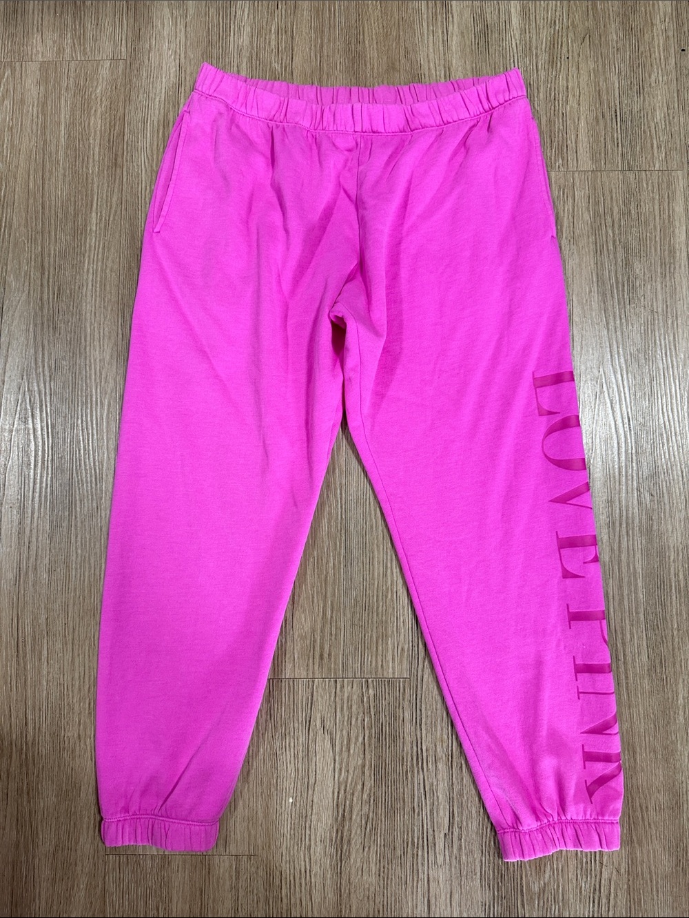 Pink sweatpants with Side Logo Xl